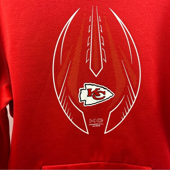 Kansas City Chiefs Youth Hoodie Size XL 18/20 Red KC Pullover Football - Picture 3 of 8